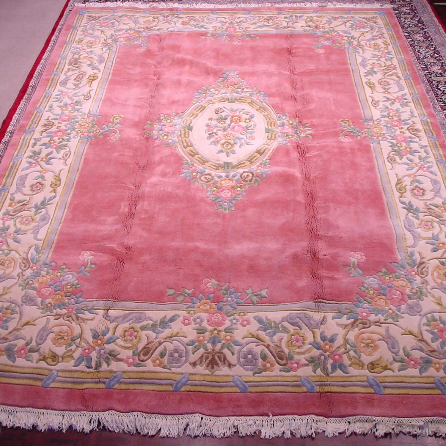 RRA 10x14 French Aubusson Design Pink/Rose Rug 14936 eBay